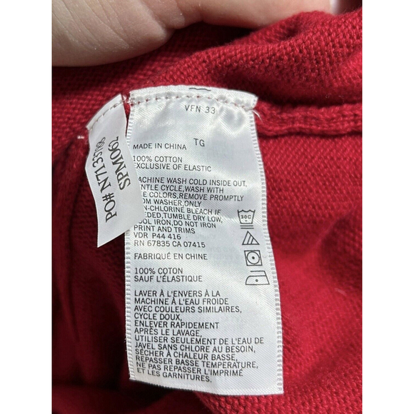 Nautica Sweater Mens XL Quarter Zip Red Pullover Long Sleeve Knit - Picture 5 of 5